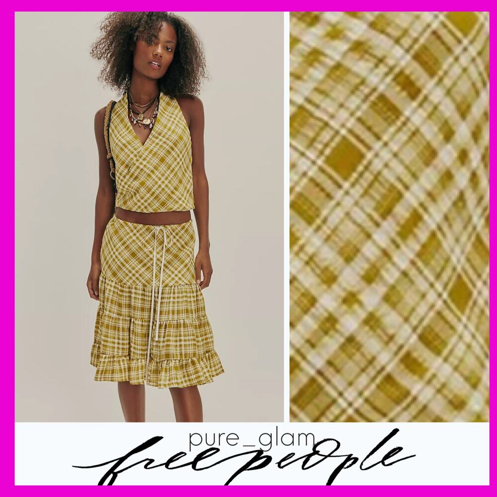 Free People matching set co-ord crop top and skirt